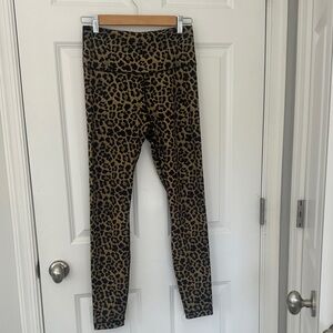 Zumba Leopard Print High-Waist Leggings - Brown/Black